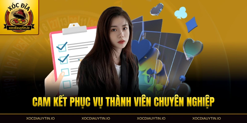 Cam kết phục vụ thành viên chuyên nghiệp